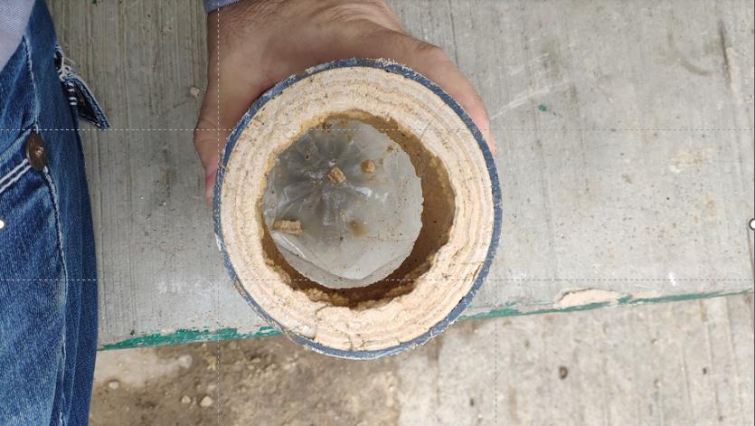 Tubería con sarro